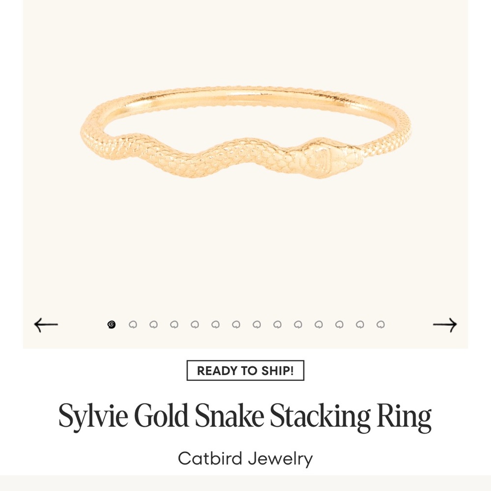 ***ISO*** Catbird 14k Sylvie Snake Stacking Ring
